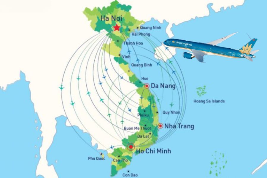 Les vols intérieurs de Vietnam Airlines – Un réseau de connexion complet