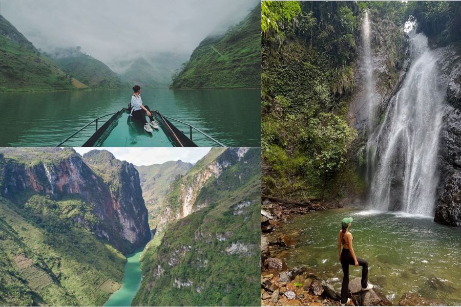 Nho que river in ha giang province - Un ruban vert entre les montagnes rocheuses